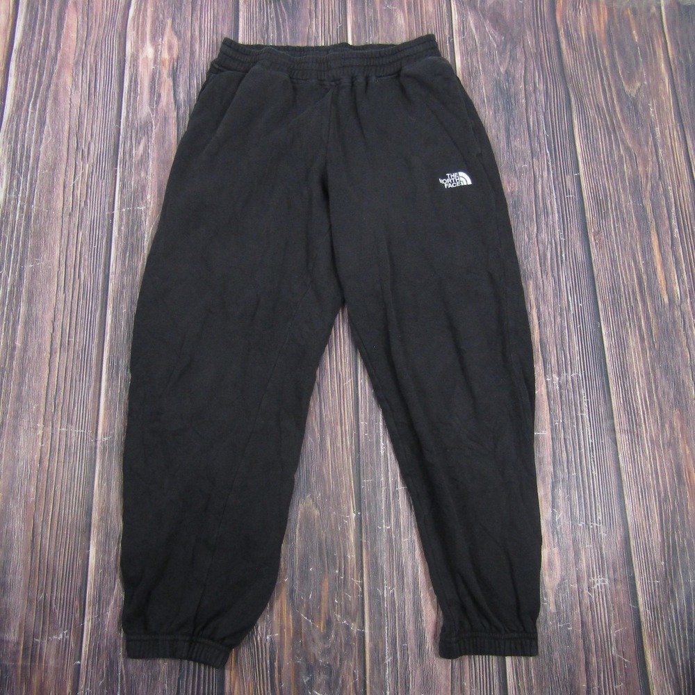 The North Face Sweatpants Mens Small Black Fleece Joggers Elastic Waist Warm